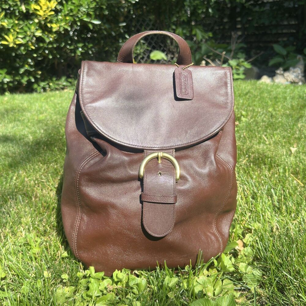 Vintage Coach Soho Back Sac Backpack Leather Bag 4134 Mahogany Brown